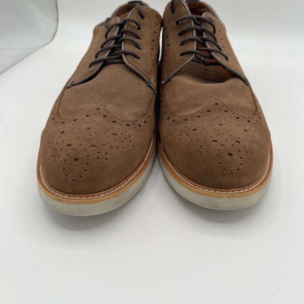 Blake McKay C Carson Mens Brown Suede Wingtip Brogue‎ Derby Shoes Size 12 Career